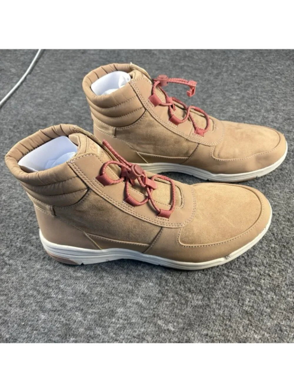 Ryka Amanda Women’s US 10W Wide Tan Mid Top Hiking Boots Comfort New Without Box